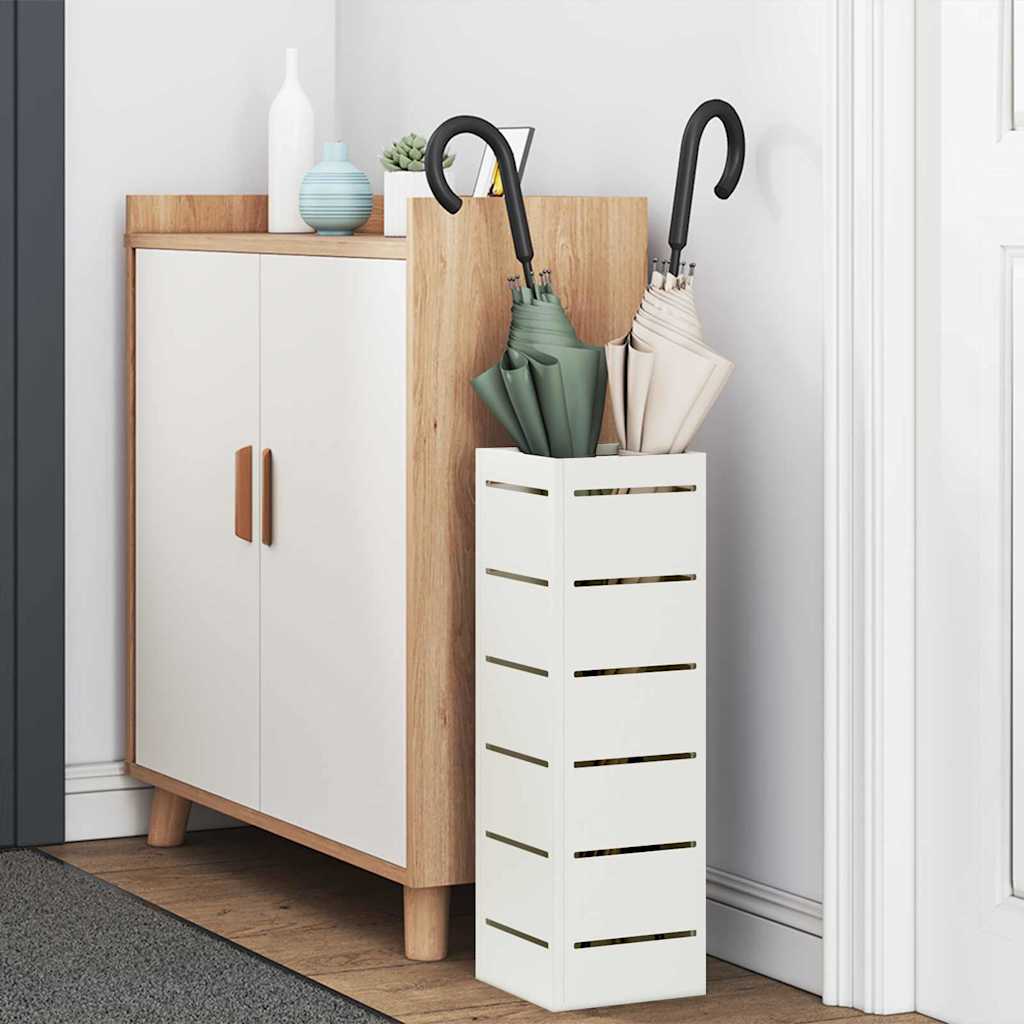 Vidaxx paragüero con almacenamiento blanco 15,5 x 15,5 x 49 cm acero