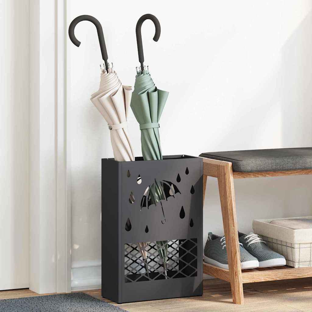 Ombrello Vidaxx standard nero 28 x 12 x 41 cm in acciaio