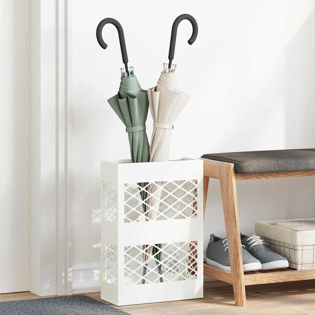 Ombrello Vidaxx standard bianco 28 x 12 x 41 cm in acciaio