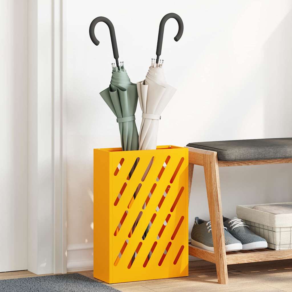 Ombrello Vidaxl standard giallo senape 28 x 12 x 41 cm in acciaio