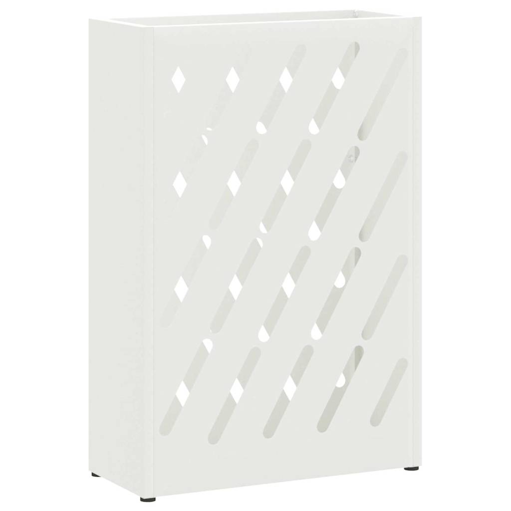 Vidaxl paraplu standaard wit 28 x 12 x 41 cm staal