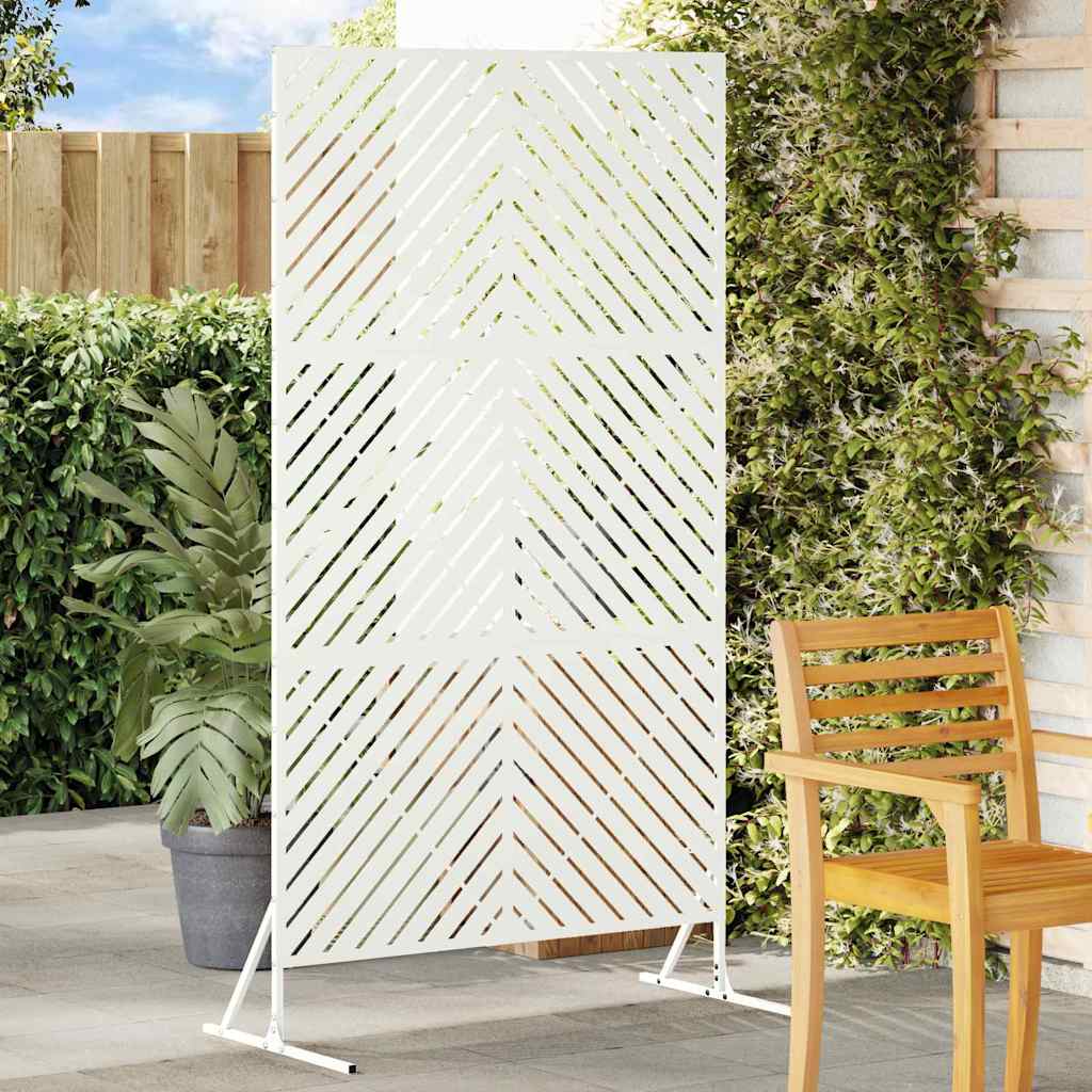 Vidaxx mampara de privacidad blanco 100 x 50 x 180 cm acero