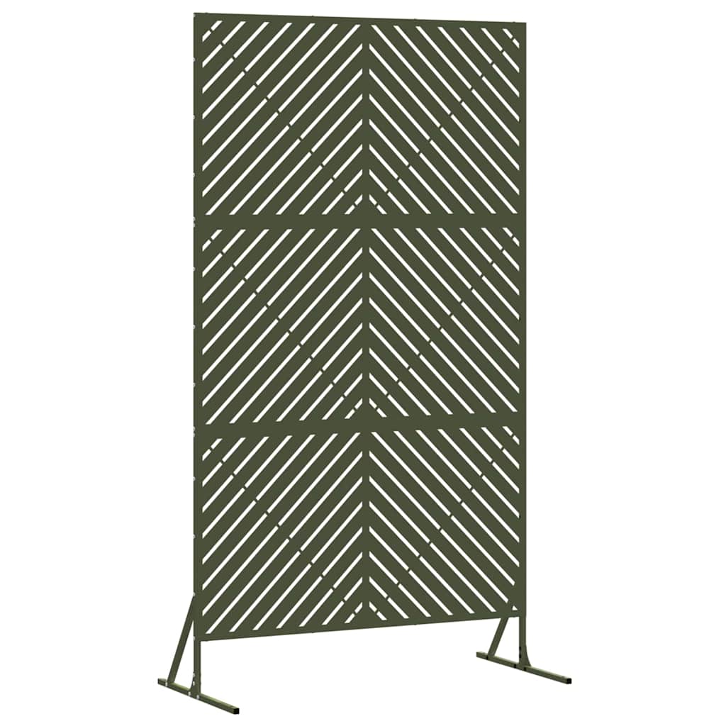 Vidaxx protección visual verde oliva 100 x 50 x 180 cm acero