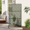 Vidaxx protección visual verde oliva 100 x 50 x 180 cm acero