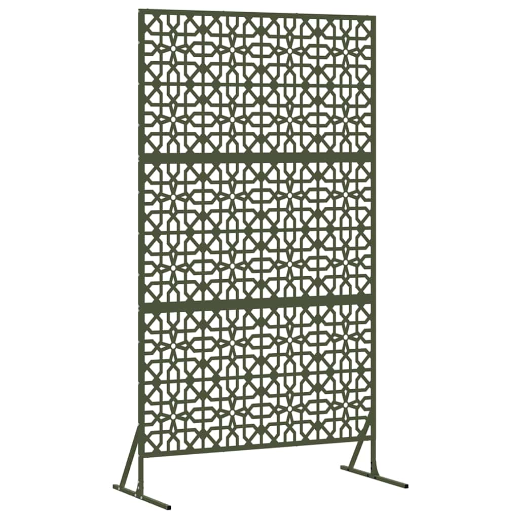 Vidaxx protección visual verde oliva 100 x 50 x 180 cm acero