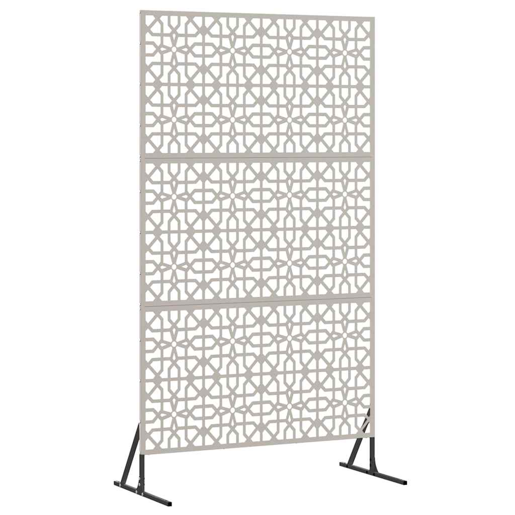 Vidaxx mampara de privacidad gris 100 x 50 x 180 cm acero corten
