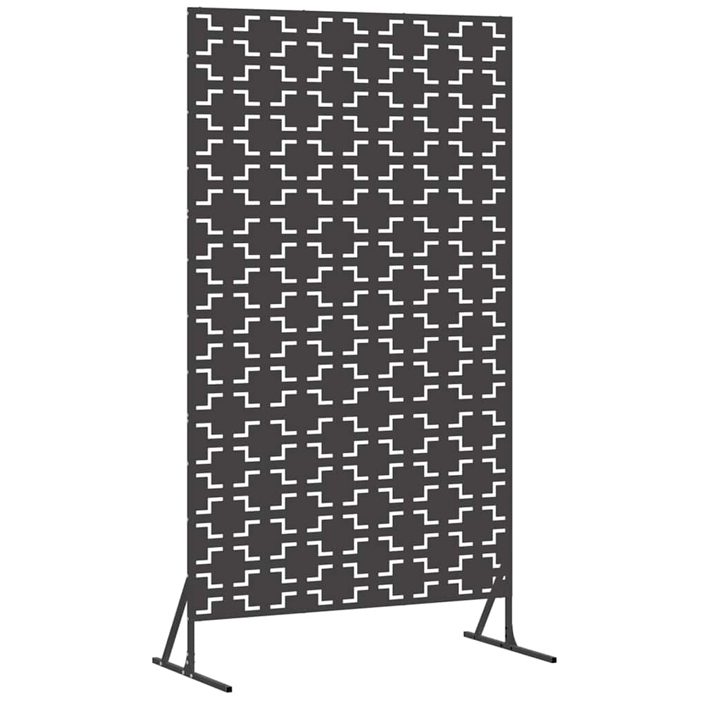 Vidaxx mampara de privacidad negro 100 x 50 x 180 cm acero