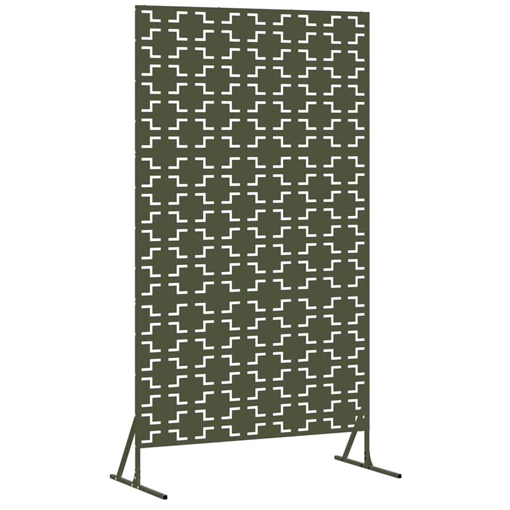 Vidaxx protección visual verde oliva 100 x 50 x 180 cm acero