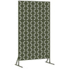 Vidaxx protección visual verde oliva 100 x 50 x 180 cm acero