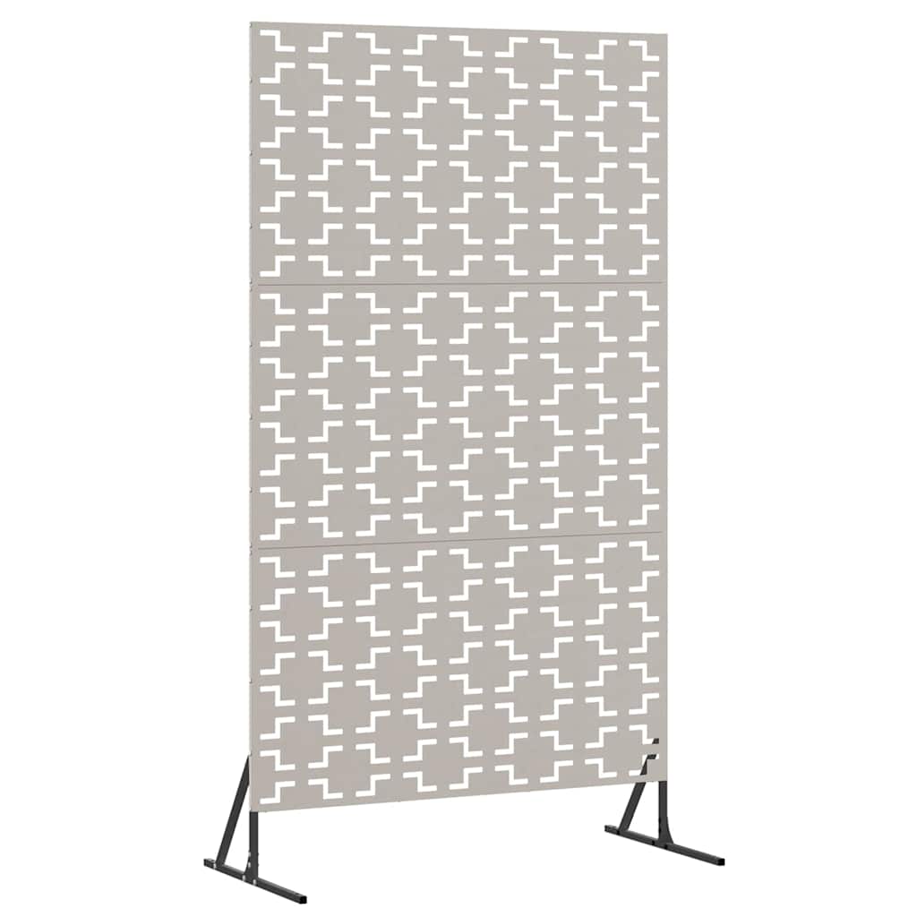 Vidaxx mampara de privacidad gris 100 x 50 x 180 cm acero corten