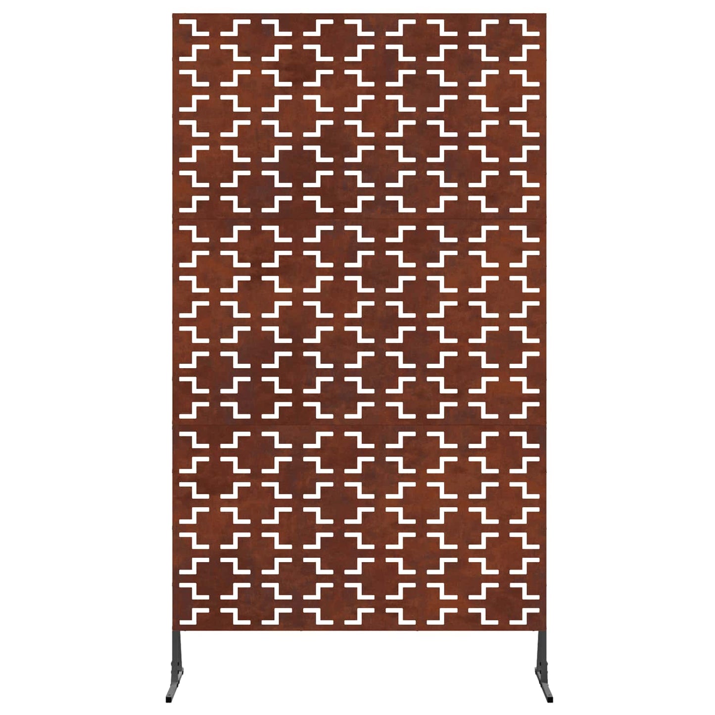 Vidaxx mampara de privacidad gris 100 x 50 x 180 cm acero corten