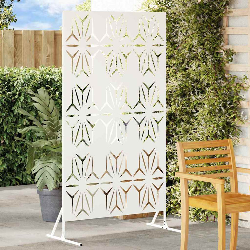 Vidaxx mampara de privacidad blanco 100 x 50 x 180 cm acero