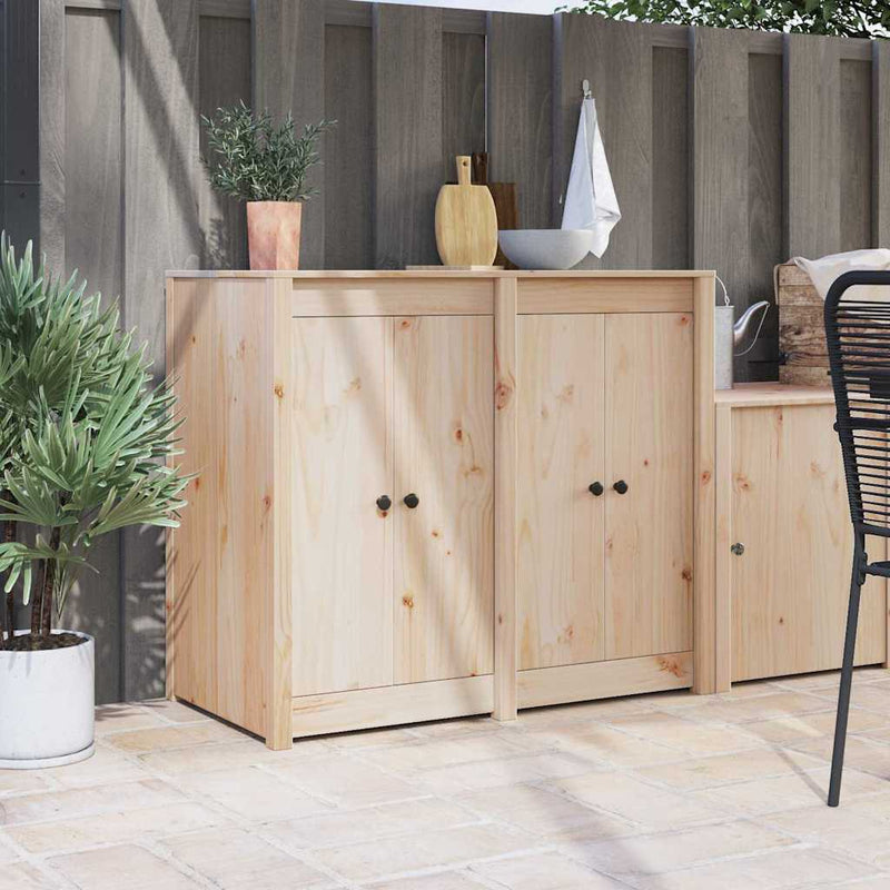 Vidaxl keukendeur 2 pcs crème 50 x 9 x 82 cm massief grenenhout