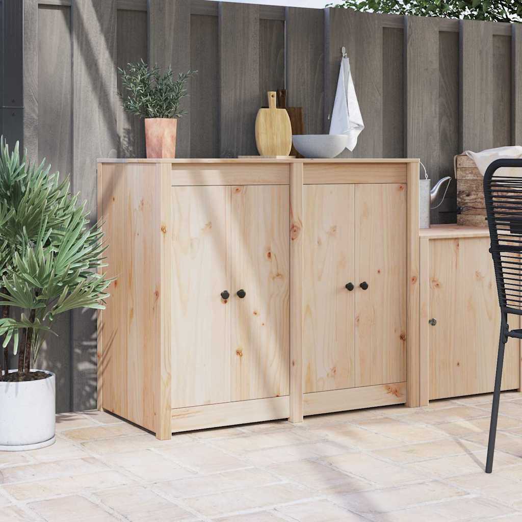 Vidaxl keukendeur 2 pcs crème 50 x 9 x 82 cm massief grenenhout