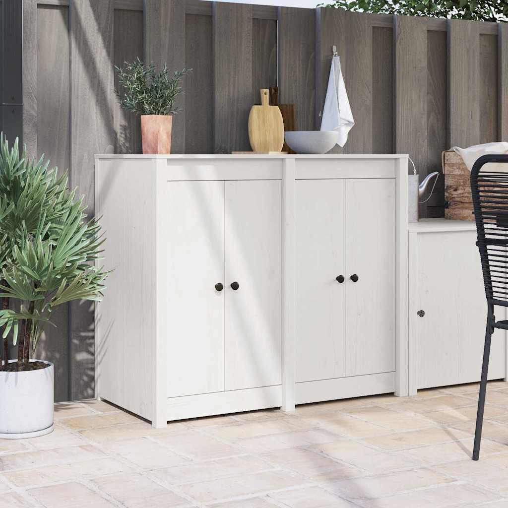 Vidaxx puerta de cocina 2 piezas blanco 50 x 9 x 82 cm madera maciza de pino