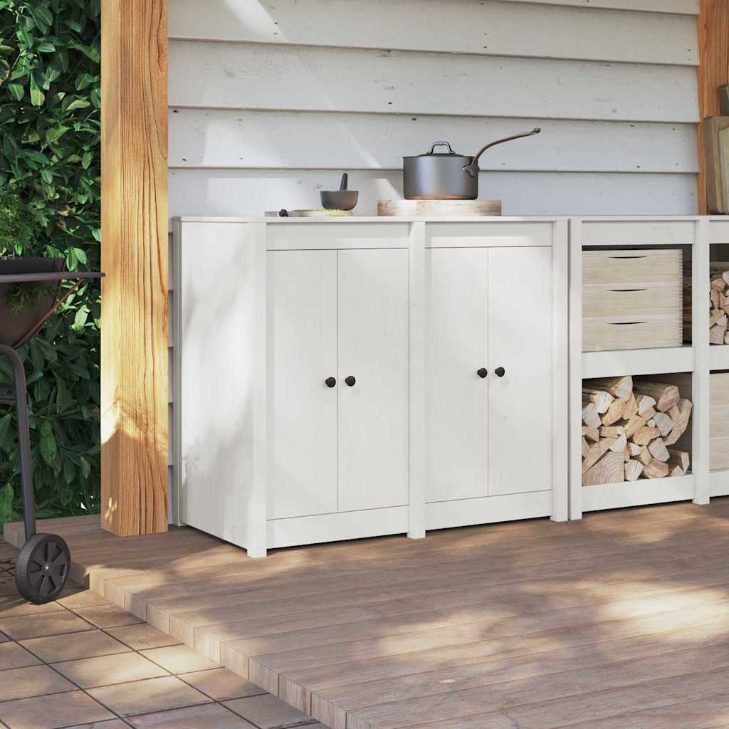 Vidaxx puerta de cocina 2 piezas blanco 50 x 9 x 82 cm madera maciza de pino