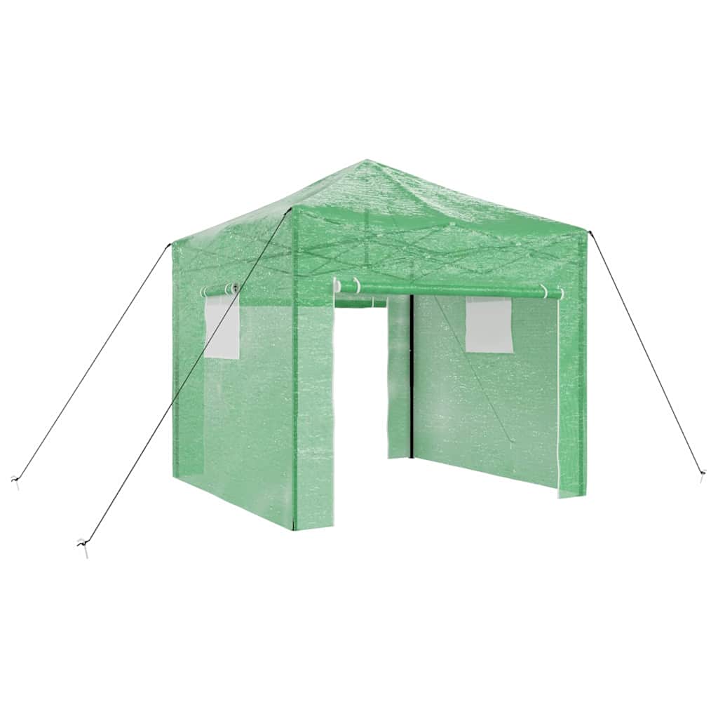 Serra VidaXL con struttura pop-up con tetto verde 290 x 290 x 315 cm in ferro