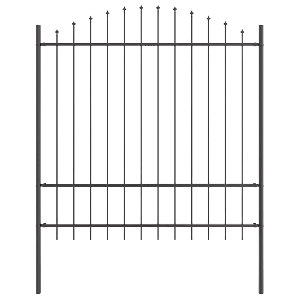 Vidaxx valla de jardín gris 170 x 215 cm acero con recubrimiento en polvo