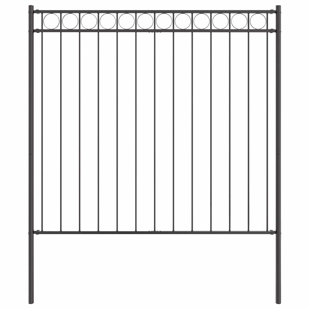 Vidaxl hecelement grijs 170 x 170 cm staal