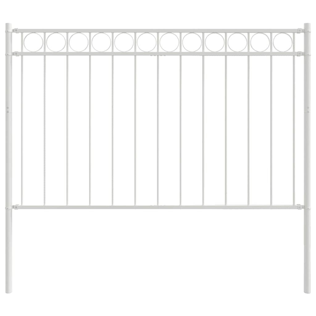 Vidaxl hecelement wit 170 x 150 cm staal