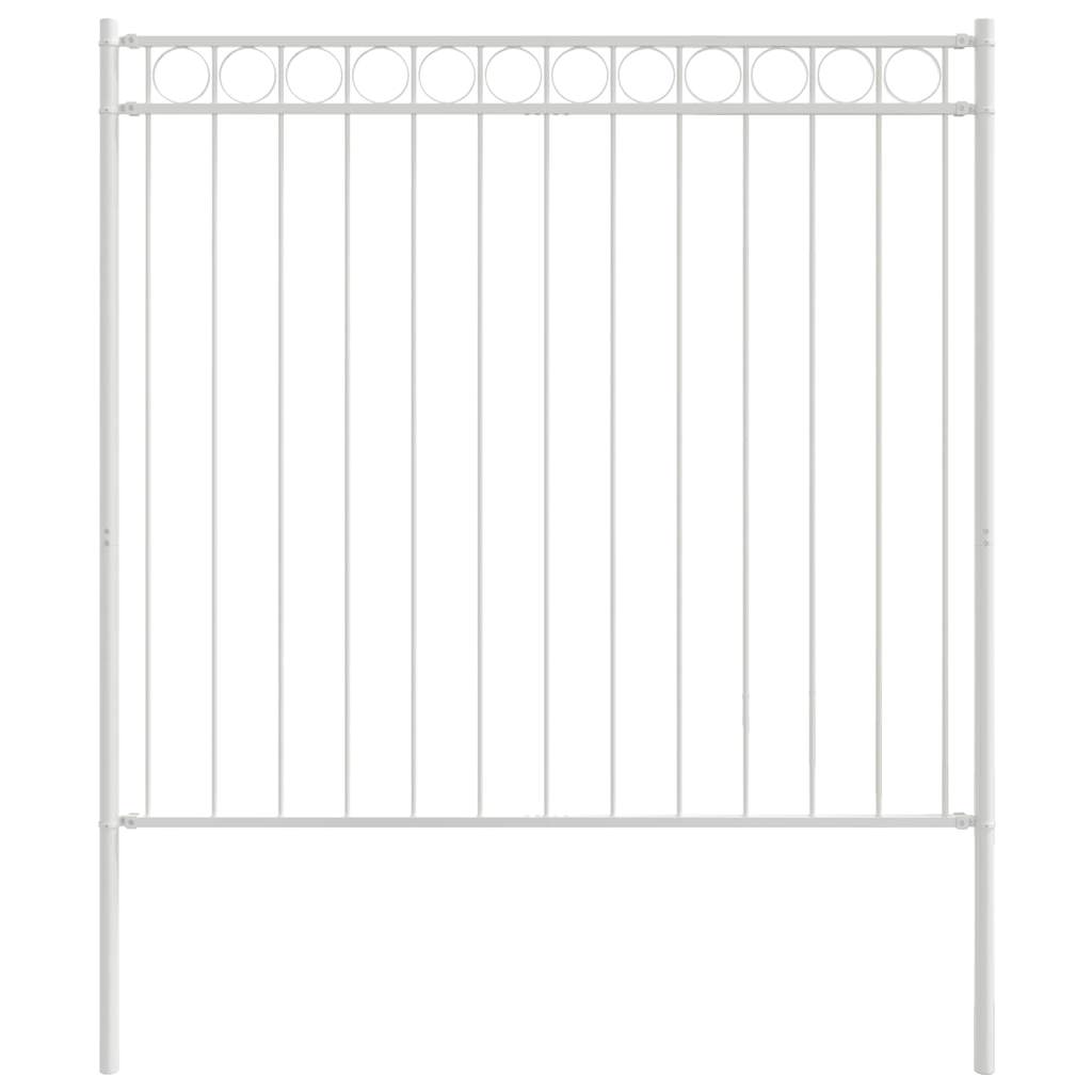 Vidaxl hecelement wit 170 x 170 cm staal