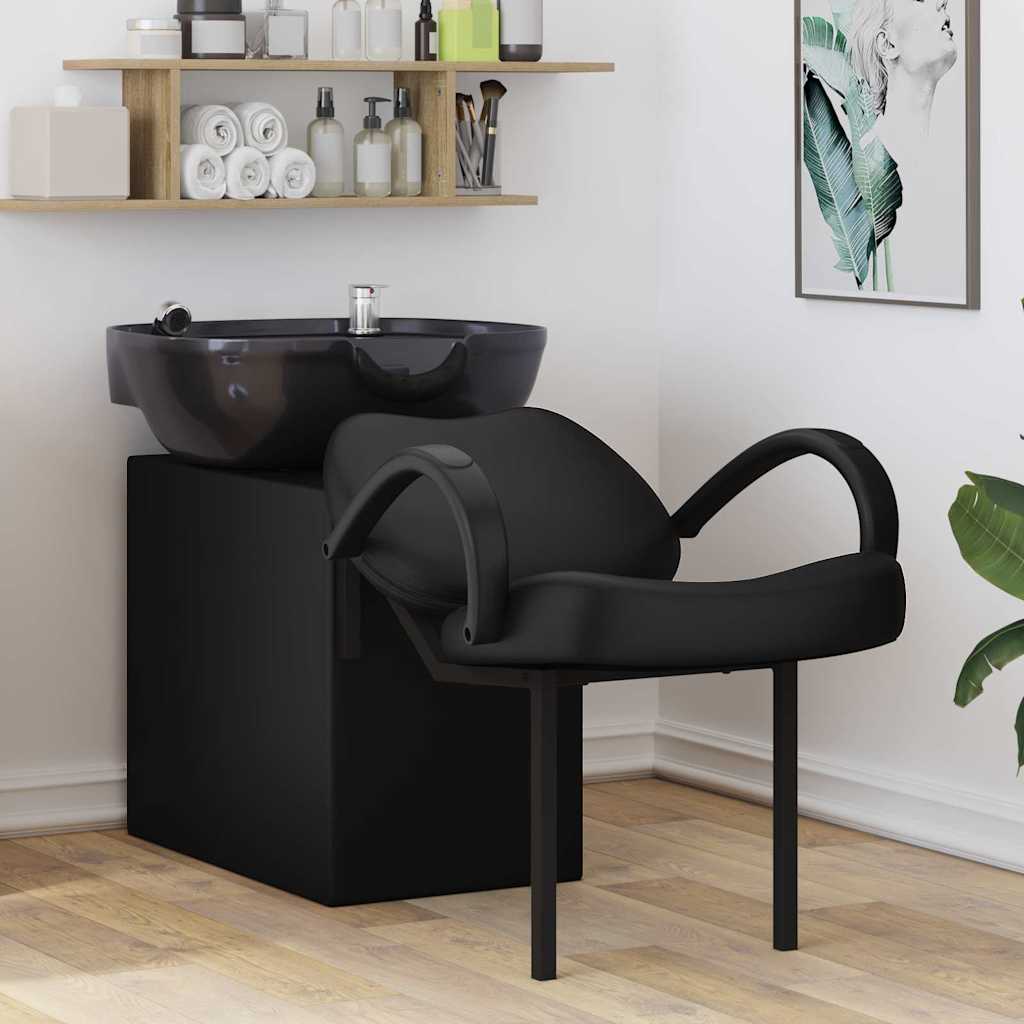 Poltrona shampoo Vidaxx nera 63 x 141 x 92 cm PVC