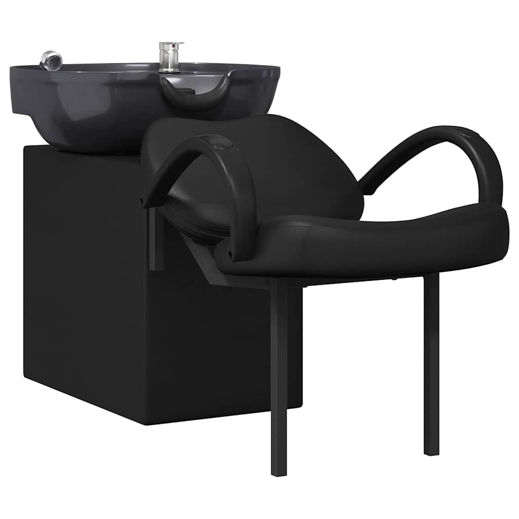 Poltrona shampoo Vidaxx nera 63 x 141 x 92 cm PVC