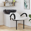 Poltrona shampoo Vidaxx bianca e nera 63 x 141 x 92 cm PVC