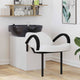 Poltrona shampoo Vidaxx bianca e nera 63 x 141 x 92 cm PVC