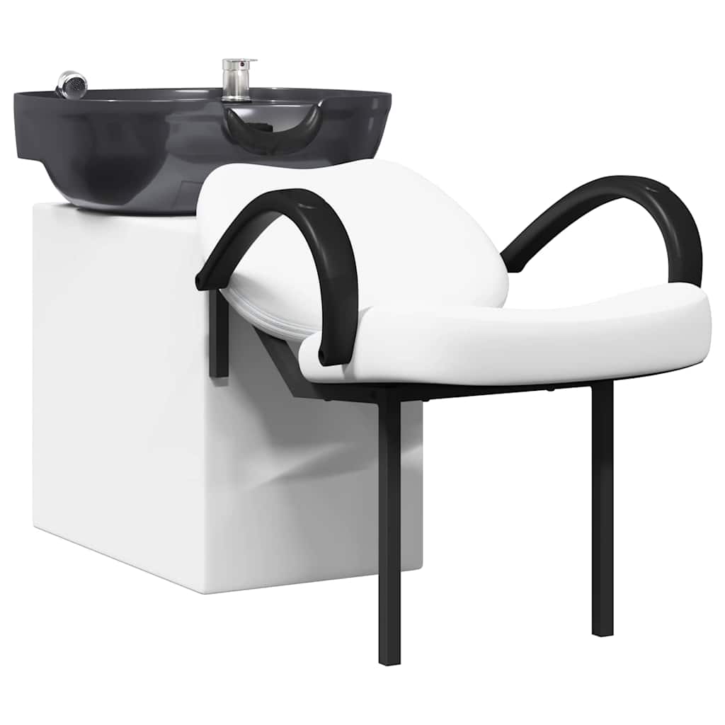 Poltrona shampoo Vidaxx bianca e nera 63 x 141 x 92 cm PVC