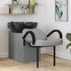 Poltrona shampoo Vidaxl tessuto grigio chiaro e nero 63 x 141 x 92 cm