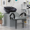 Lavamanos vidaxl tela gris claro y negro 63 x 141 x 92 cm