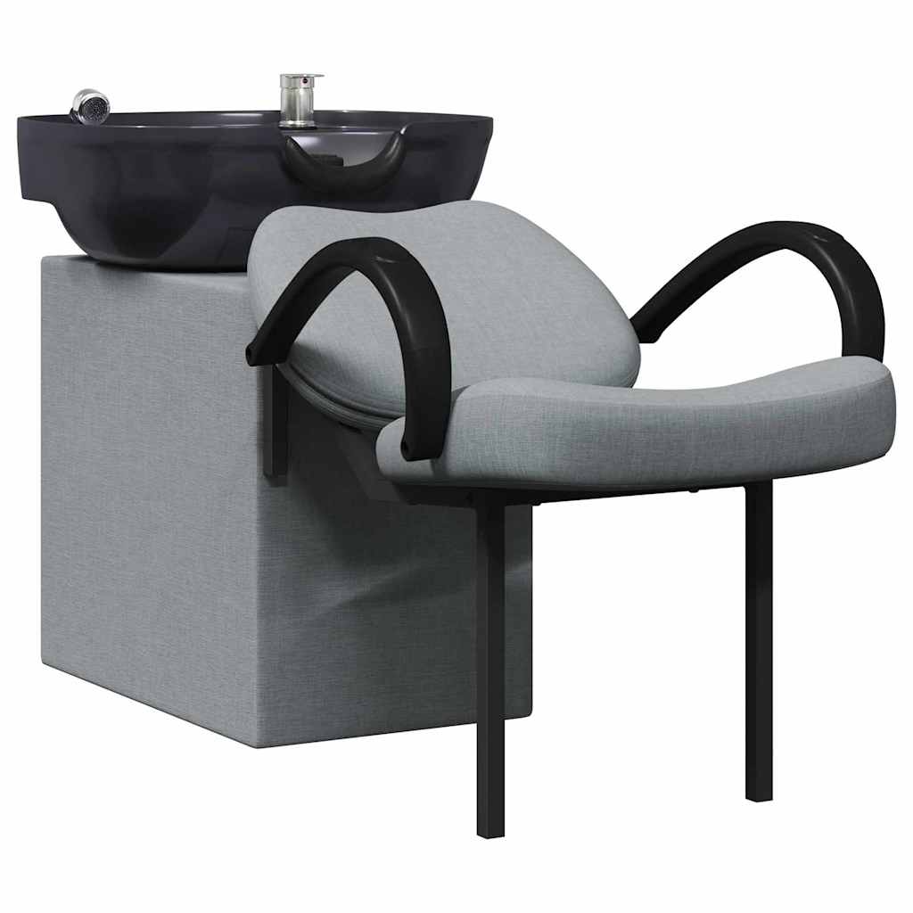 Lavamanos vidaxl tela gris claro y negro 63 x 141 x 92 cm