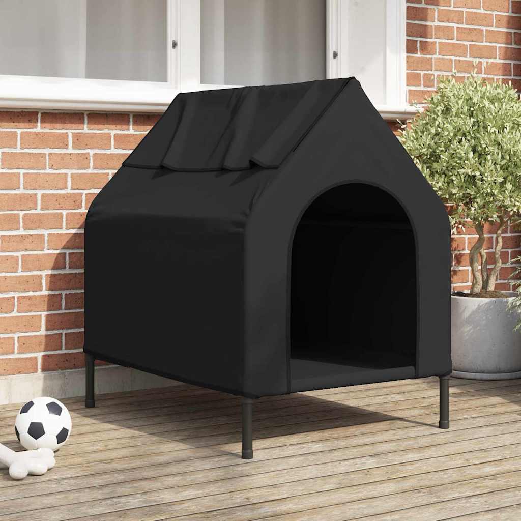 Vidaxxl casita para mascotas negra 110 x 75 x 90 cm acero