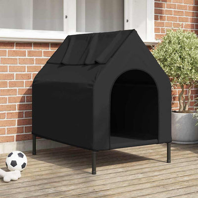 Vidaxxl casita para mascotas negra 110 x 75 x 90 cm acero