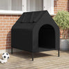 Vidaxxl casita para mascotas negra 110 x 75 x 90 cm acero