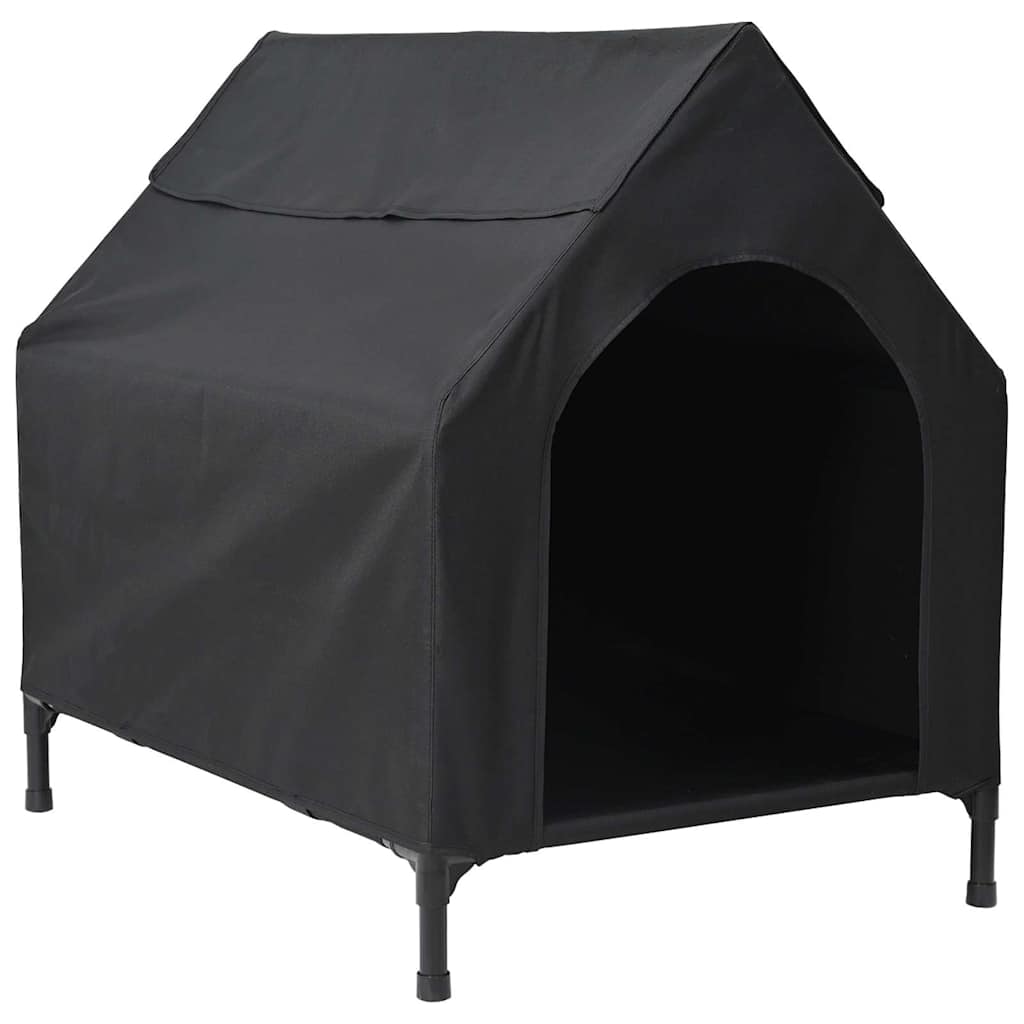 Vidaxxl casita para mascotas negra 110 x 75 x 90 cm acero
