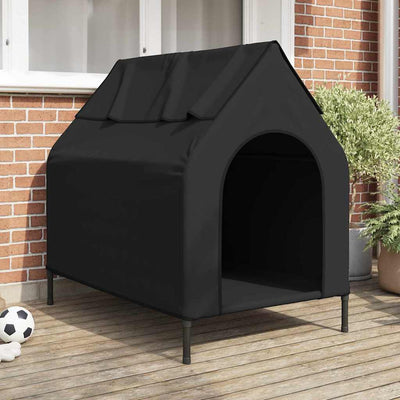 Vidaxxl casita para mascotas negra 110 x 75 x 90 cm acero