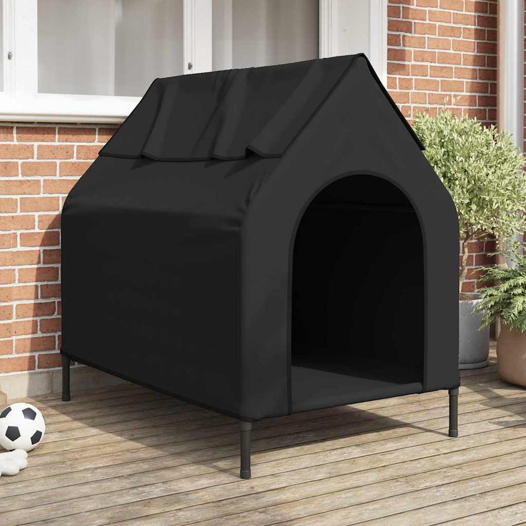 Casetta per animali domestici Vidaxxl nera 110 x 75 x 90 cm in acciaio