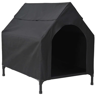 Vidaxxl casita para mascotas negra 110 x 75 x 90 cm acero