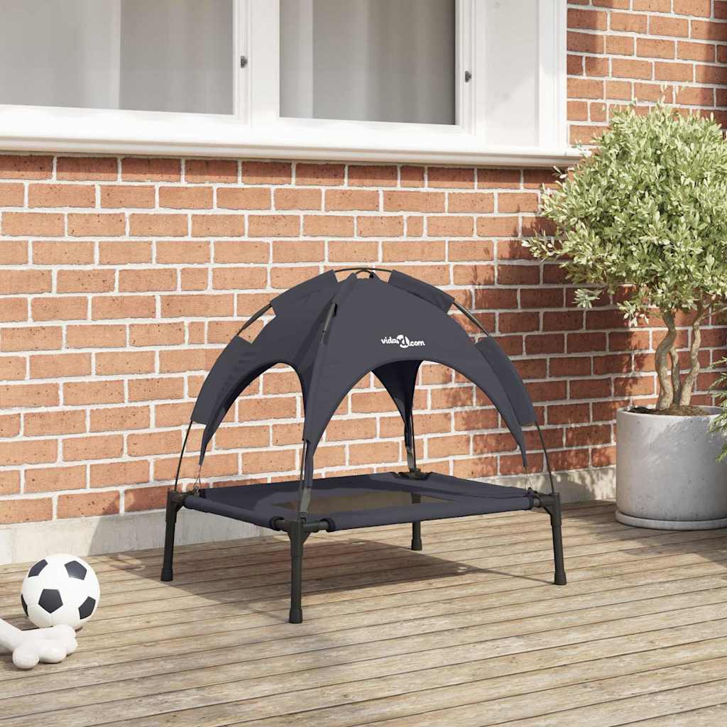 Vidaxxl cama para perros negro 62 x 48 x 61 cm acero