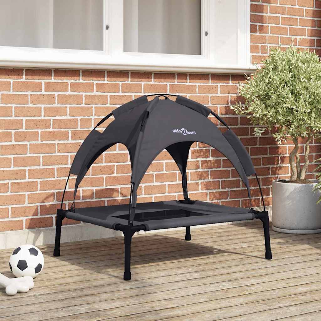 Vidaxxl cama para perros negro 76 x 62 x 70,5 cm acero