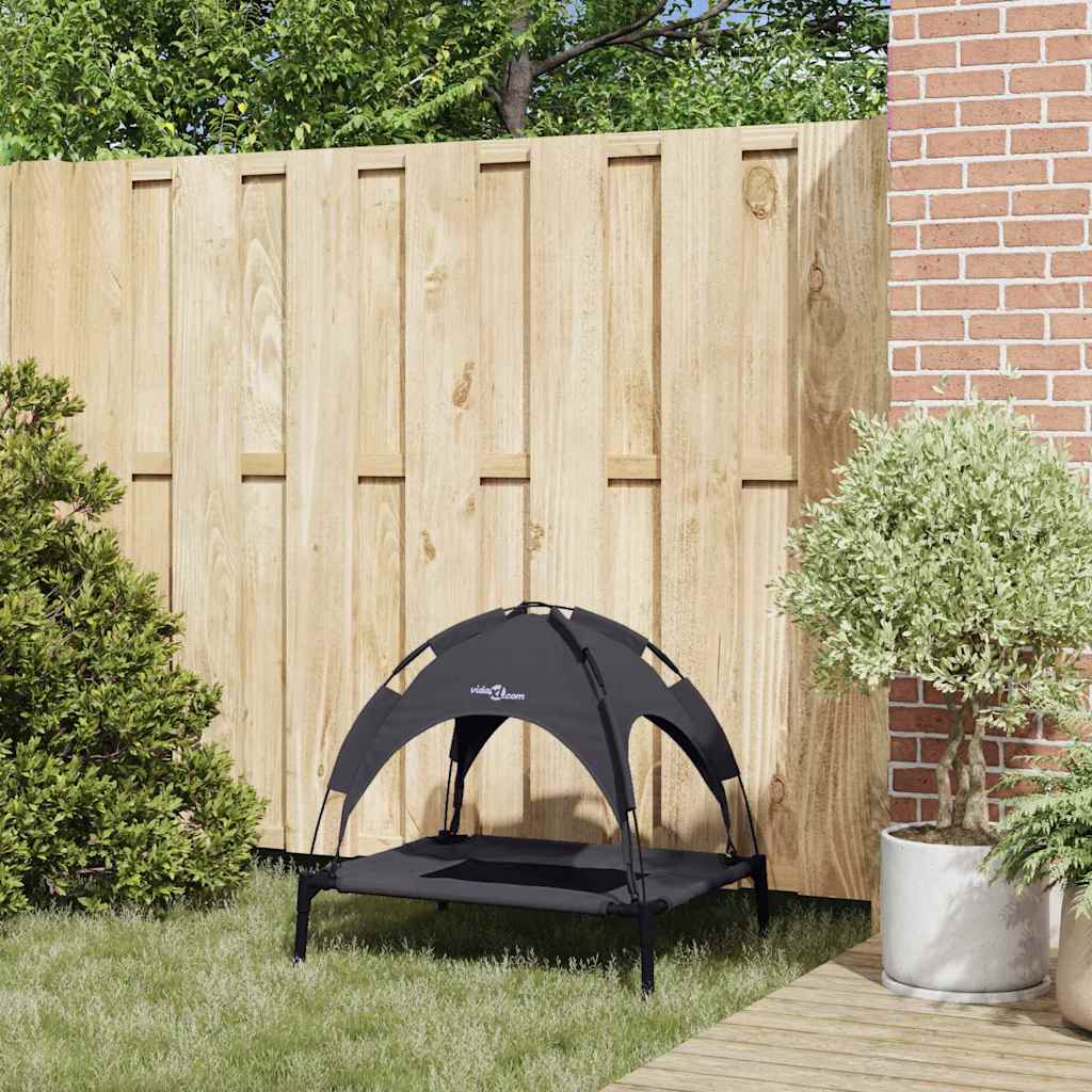Vidaxxl cama para perros negro 76 x 62 x 70,5 cm acero