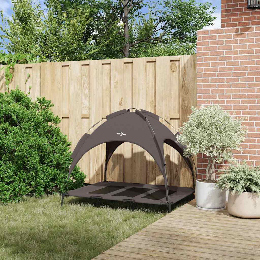Vidaxxl cama para perros marrón 122 x 93 x 106,5 cm acero