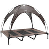 Vidaxl hondenbed bruin 122 x 93 x 106,5 cm staal