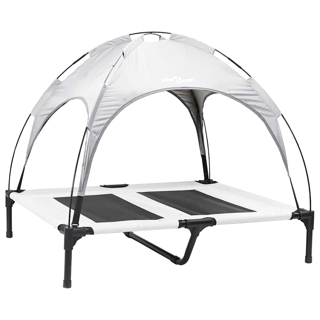 Vidaxl hondenbed zilvergrijs 92 x 77 x 82,5 cm staal