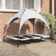Cama para perros Vidaxl gris plateado 122 x 93 x 106,5 cm acero