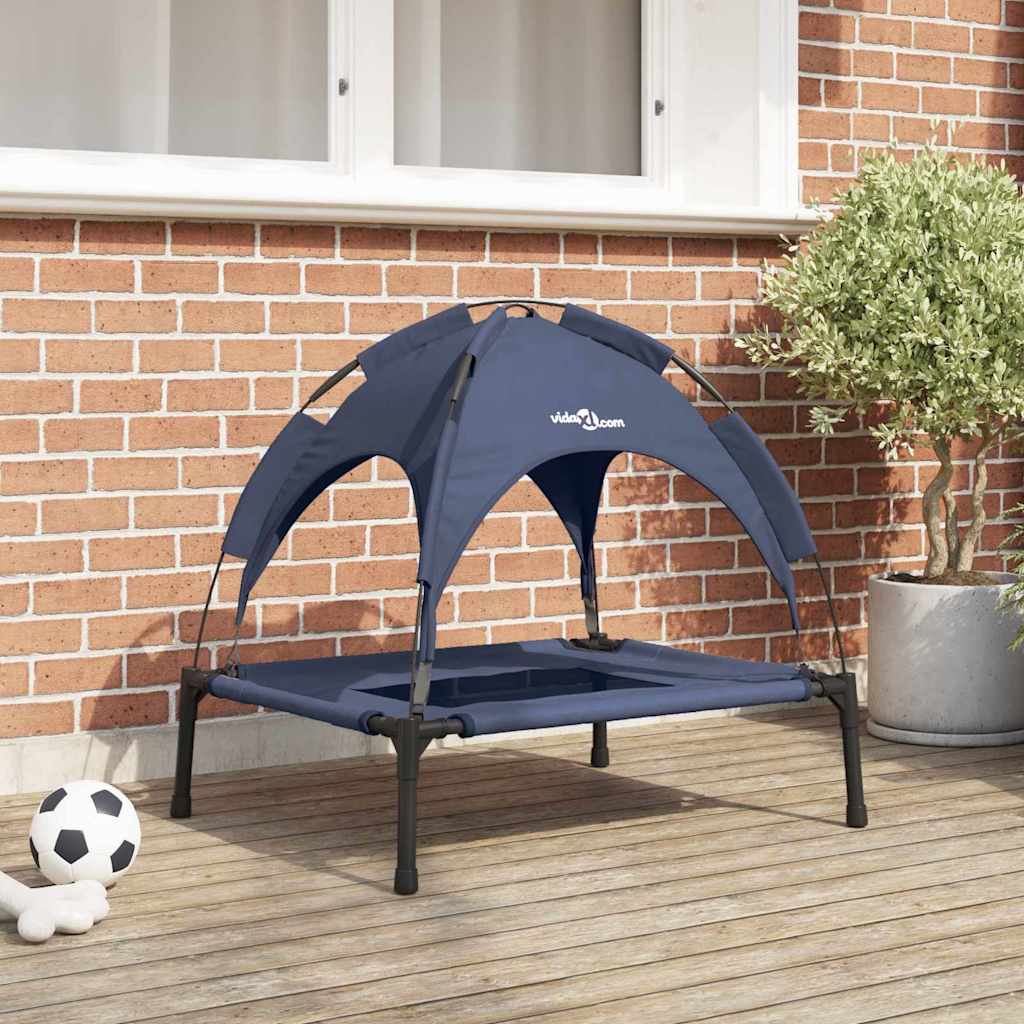 Vidaxxl cama para perros azul marino 92 x 77 x 82,5 cm acero