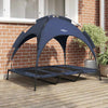Vidaxxl cama para perros azul marino 122 x 93 x 106,5 cm acero