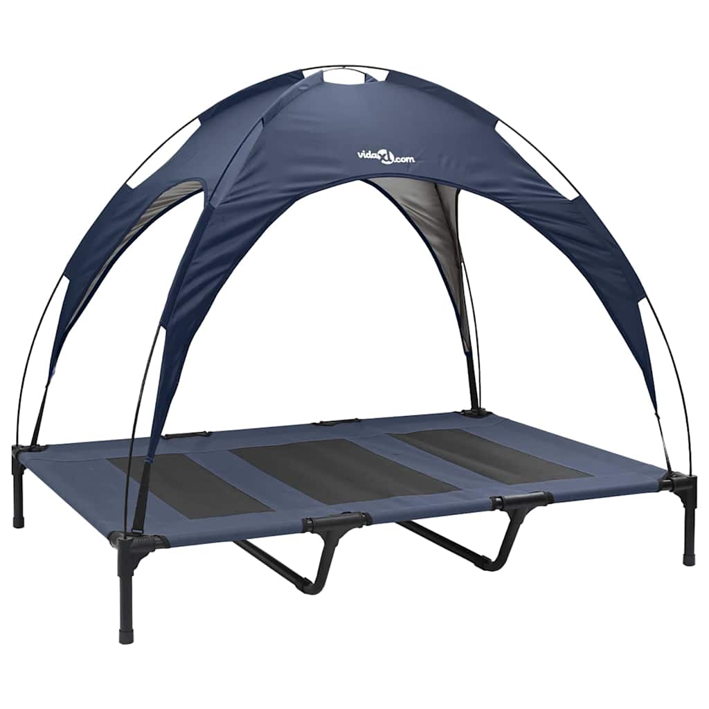 Vidaxl hondenbed marineblauw 122 x 93 x 106,5 cm staal